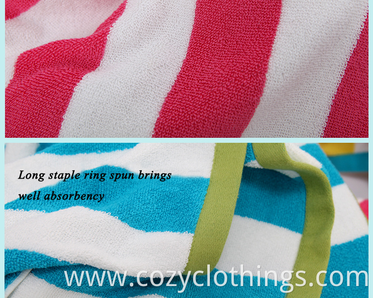 yarn dyed stripe beach towel 